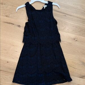 Monteau Kids Navy Lace Dress